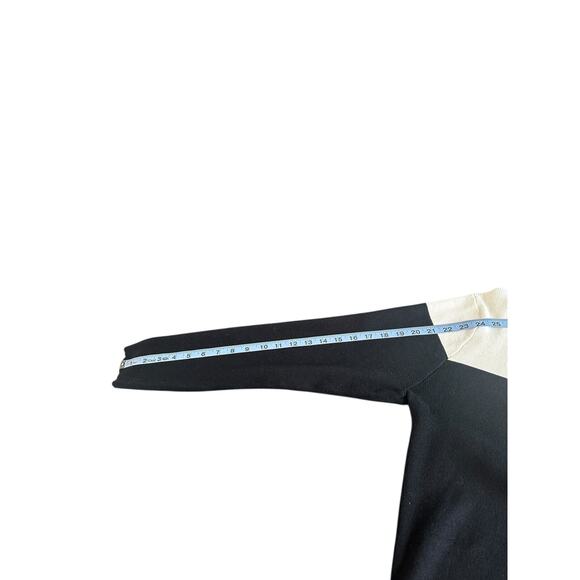 Eloquii Sweater Plus Black White Mock Neck Cable Knit Long Sleeve Size 22/24 - Picture 11 of 12